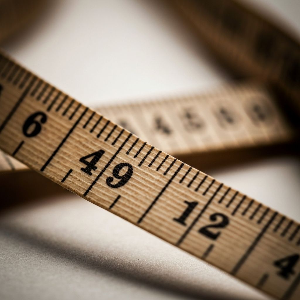 Tailor taking precise body measurements with a measuring tape