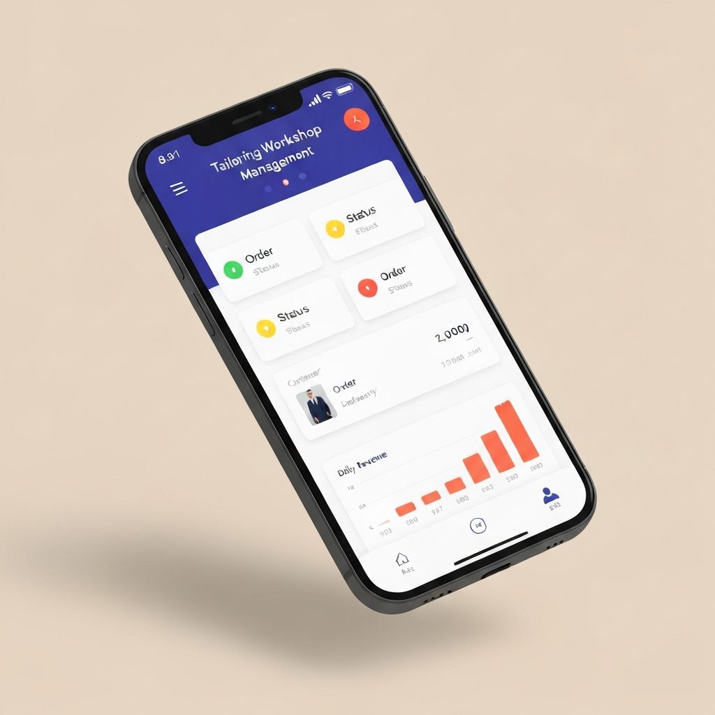 CouturApp dashboard showing order tracking and management